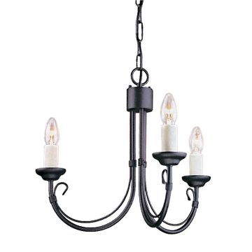 Elstead Lighting CHARTWELL CH3-BLACK Csillár 3x60W/E14