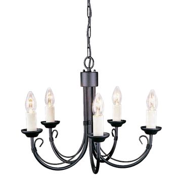 Elstead Lighting CHARTWELL CH5-BLACK Csillár 5x60W/E14