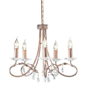 Elstead Lighting CHRISTINA CRT5-SILVER-GOLD Csillár 5x60W/E14