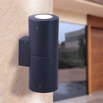 Fumagalli Franca FMG-FRANCA90-2LT-BLK Fali lámpa 2x6W/GU10 4000K-2700K 732lm IP55