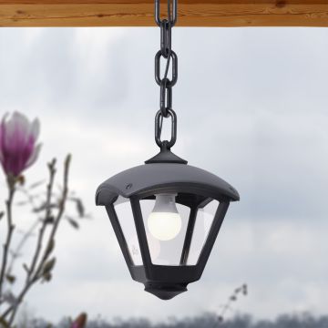 Fumagalli Sicar FMG-SICAR-DARIO-BLK Függőlámpa 1x23W/E27 IP55