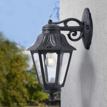 Fumagalli Bisso-Anna FMG-BISSO-ANNA-BLK Fali lámpa 1x23W/E27 IP55