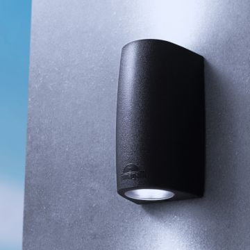 Fumagalli Marta FMG-MARTA90-2LT-BLK Fali lámpa 2x6W/GU10 4000K-2700K 732lm IP55