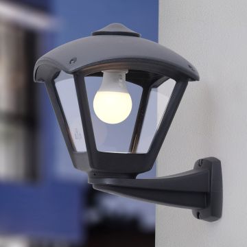 Fumagalli Nardo FMG-NARDO-DARIO-BLK Fali lámpa 1x23W/E27 IP55