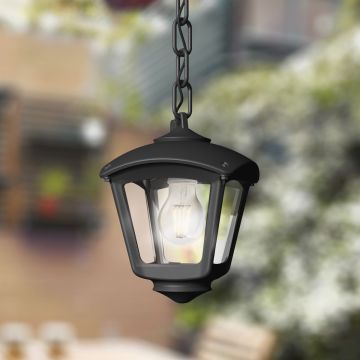 Fumagalli Sicar FMG-SICAR-ROBY-BLK Függőlámpa 1x23W/E27 IP55