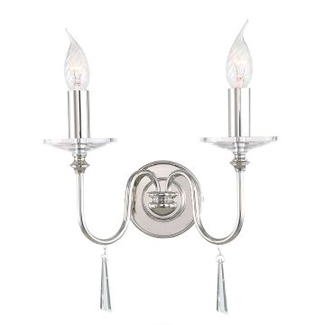 Elstead Lighting FINSBURY PARK FP2-POL-NICKEL Fali lámpa 2x60W/E14