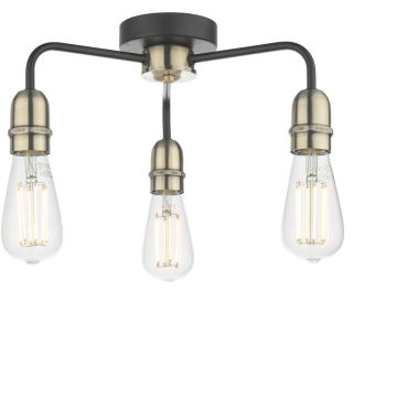 Dar Lighting Kiefer KIE5322 Plafonlámpa 3x60w/e27 ip20