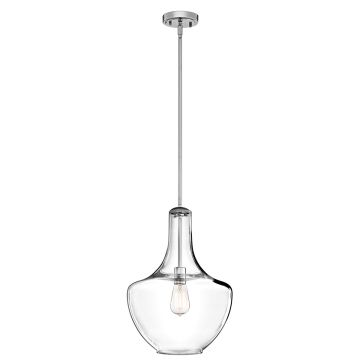 Kichler EVERLY KL-EVERLY-P-M-CH Függőlámpa 1x60W/E27