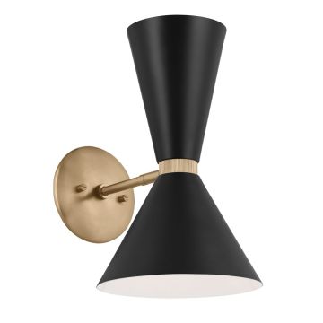 Kichler Phix KL-PHIX-1W-CBB Fali lámpa 2x40W/E27 IP20