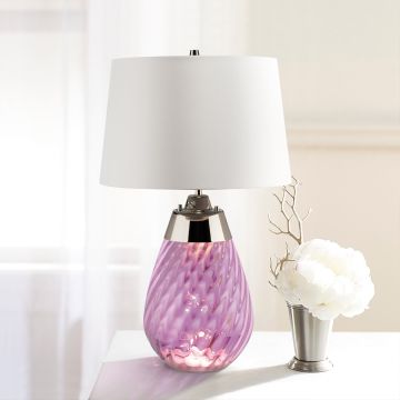 Elstead Lighting LENA LARGE LENA-TL-L-PLUM-OWSS Asztali lámpa 1X7W/GU10+1x60W/E27