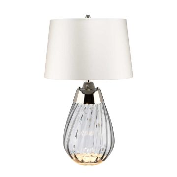 Elstead Lighting LENA SMALL LENA-TL-S-SMOKE-OWSS Asztali lámpa 1X7W/GU10+1x60W/E27