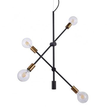 Italux EDMOND MD-BR-262002-D4-G/B Függőlámpa 4x60W/E27