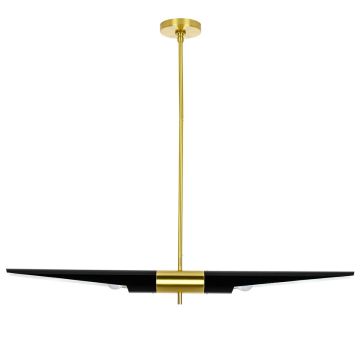King Home APOLLO MD21419-2M.BLACK.GD Függőlámpa 2x40W/E27 IP20