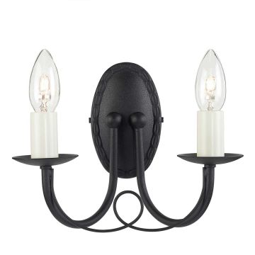 Elstead Lighting MINSTER MN2-BLACK Fali lámpa 2x60W/E14