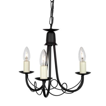 Elstead Lighting MINSTER MN3-BLACK Csillár 3x60W/E14