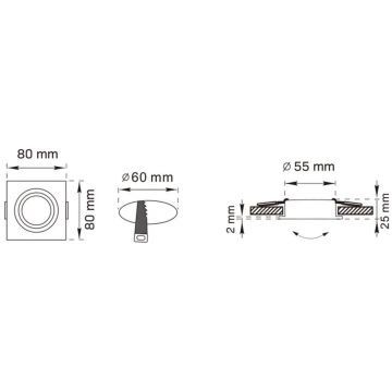 Zuma Line FINN OB2211CL02-B Beépíthető spotlámpa 1x50W/GU10