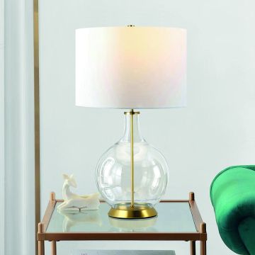 Elstead Lighting Orb ORB-CLEAR-AB-WHT Asztali lámpa 1x60W/E27