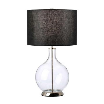 Elstead Lighting Orb ORB-CLEAR-PN-BLK Asztali lámpa 1x60W/E27