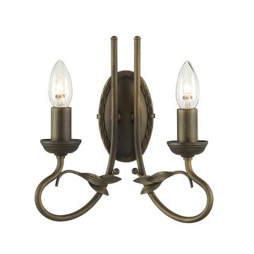 Elstead Lighting OLIVIA OV2-BLK-GOLD Fali lámpa 2x60W/E14