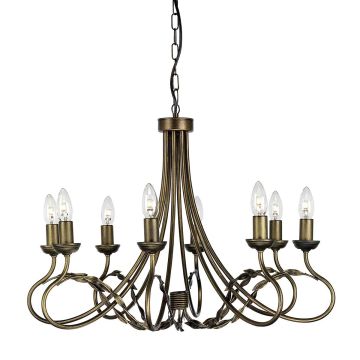 Elstead Lighting OLIVIA OV8-BLK-GOLD Csillár 8x60W/E14