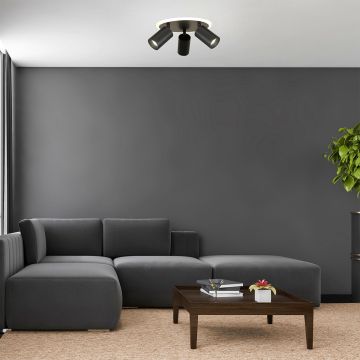 Light Prestige Parma LP-0612/3C Round BK Spotlámpa 3x50W/GU10 3000K|4000K|6000K IP20