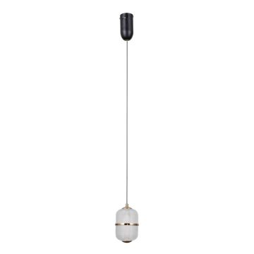Italux Alani PND-34375-1-BK Függőlámpa 1x6W/LED 3000K 588lm IP20