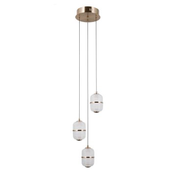 Italux Alani PND-34375-3-HBR Függőlámpa 3x15W/LED 3000K 1170lm IP20