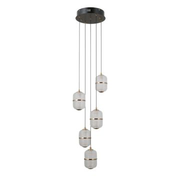 Italux Alani PND-34375-5-BK Függőlámpa 5x28W/LED 3000K 2184lm IP20