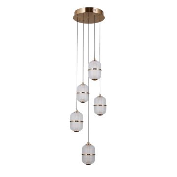 Italux Alani PND-34375-5-HBR Függőlámpa 5x28W/LED 3000K 2184lm IP20