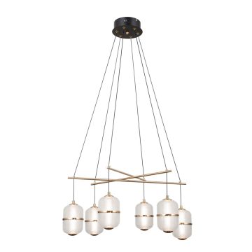 Italux Alani PND-34375-6-BK Függőlámpa 6x32W/LED 3000K 2496lm IP20