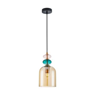 Italux Busco PND-30263-1B-BRO-AMB Függőlámpa 1x40W/E27 IP20