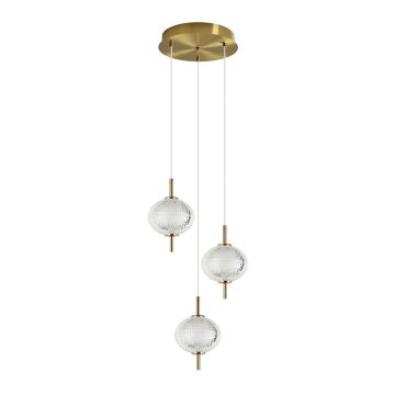 Italux Corado PND-81418-3-BK-GD Függőlámpa 1x12W/LED 3000K 1084lm IP20