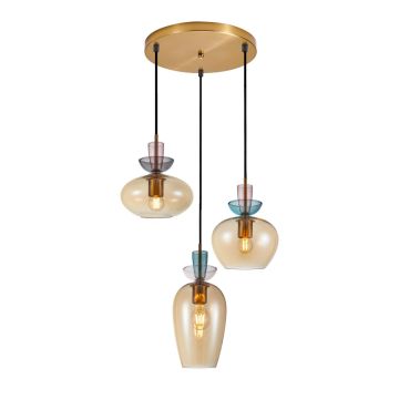Italux Fanda PND-31882-3A-GD-AMB Függőlámpa 3x40W/E27 IP20