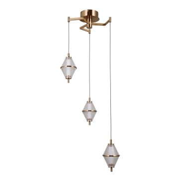 Italux Fuente PND-34395-3-HBR Függőlámpa 3x15W/LED 3000K 1108lm IP20