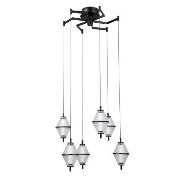 Italux Fuente PND-34395-6-BK Függőlámpa 6x30W/LED 3000K 1795lm IP20