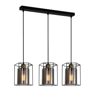Italux KALULA PND-78901-3-BK+SG Függőlámpa 3x40W/E27 IP20