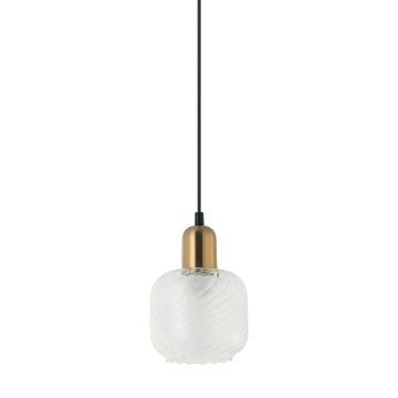 Italux LAMEZIA PND-67594-1-BRO+CL Függőlámpa 1x40W/E27 IP20