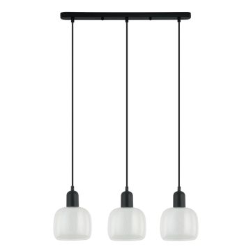 Italux LAMEZIA PND-67594-3-BK+CL Függőlámpa 3x40W/E27 IP20