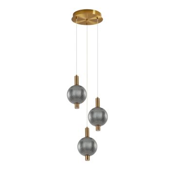 Italux Lenti PND-83631-3-BRO-SG Függőlámpa 1x18W/LED 3000K 720lm IP20