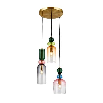 Italux Manso PND-37462-3A-MC-GD Függőlámpa 3x40W/E14 IP20