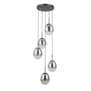 Italux Meolo PND-40825-5-BK Függőlámpa 5x40W/E14 IP20