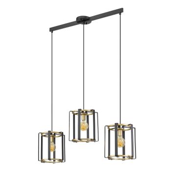 Italux PRIMERO PND-44003-3-BK-GD Függőlámpa 3x60W/E27 IP20