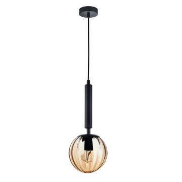 Italux RAVENA PND-2324-1 BK+AMB Függőlámpa 1x10W/E27 IP20