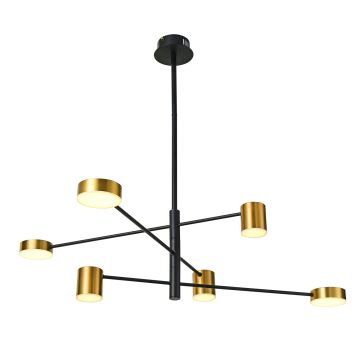 Italux REMDAL PND-16374-6-BK-GD-4K Függőlámpa 36W/LED 4000K 2700LM IP20