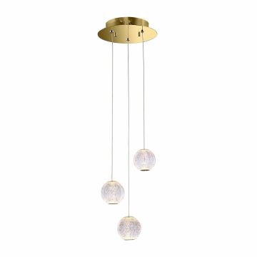 Italux Rosario PND-12220121-3A-GD Függőlámpa 3x12.6W/LED 3000K 840lm IP20