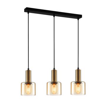 Italux SANTIA PND-65342-3-BRO+AMB Függőlámpa 3x40W/E27 IP20