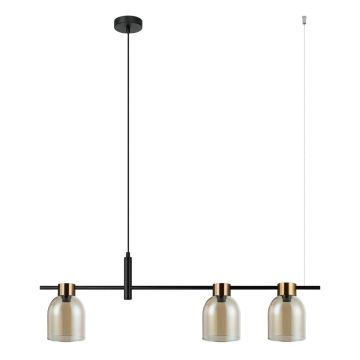 Italux SERVIO PND-66892-3-BK-AMB Függőlámpa 3x40W/E14 IP20