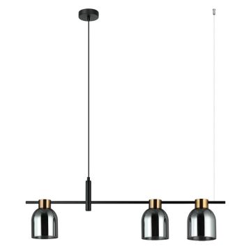 Italux SERVIO PND-66892-3-BK-SG Függőlámpa 3x40W/E14 IP20