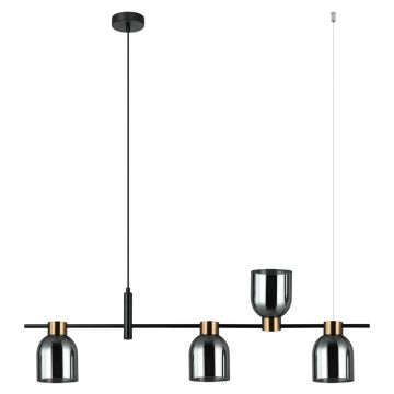 Italux SERVIO PND-66892-4-BK-SG Függőlámpa 4x40W/E14 IP20