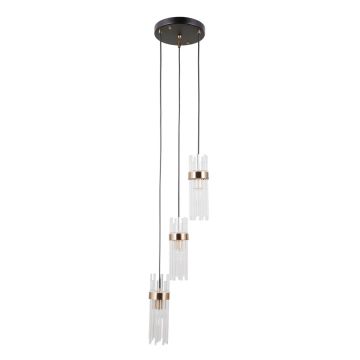 Italux Taraso PND-40760-3-BK-HBR Függőlámpa 3x40W/E14 IP20